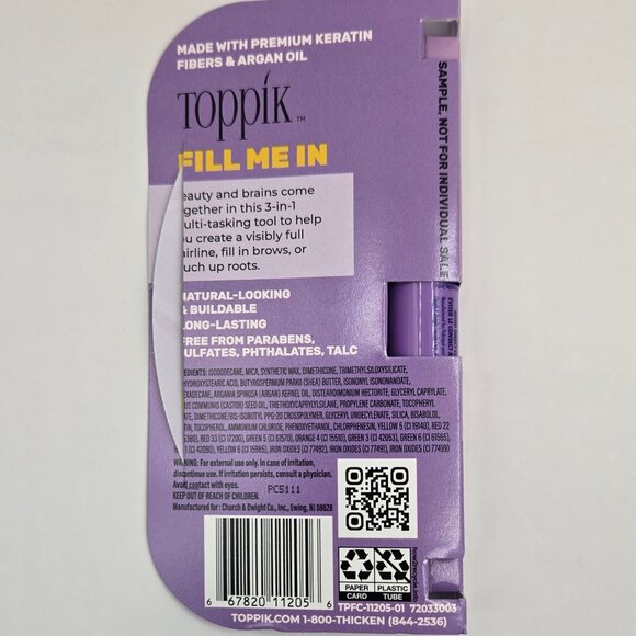 Toppik Fill Me In Hairline Filler Medium Brown 2g Sample/Travel Size New In Box - Picture 2 of 8
